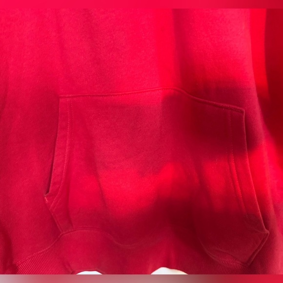 The North Face Red Pullover Hoodie Sweatshirt Men’s Size M - Picture 3 of 9